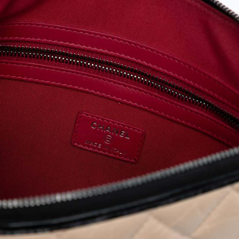 Chanel Medium Aged Calfskin Gabrielle O Case Clutch Brown Leather Good condition - Box View