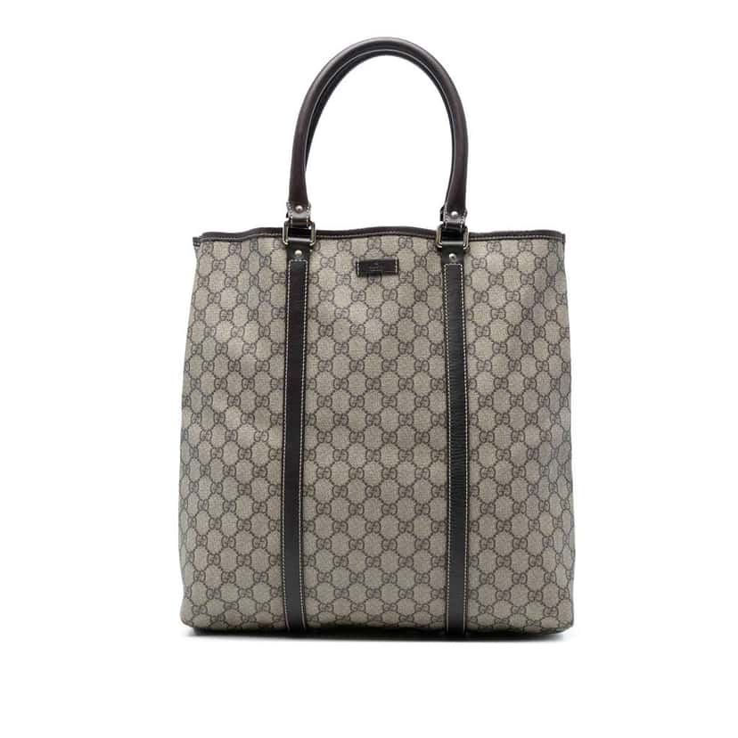 Gucci GG Supreme Joy Vertical Tote Brown Canvas Good condition - Front View