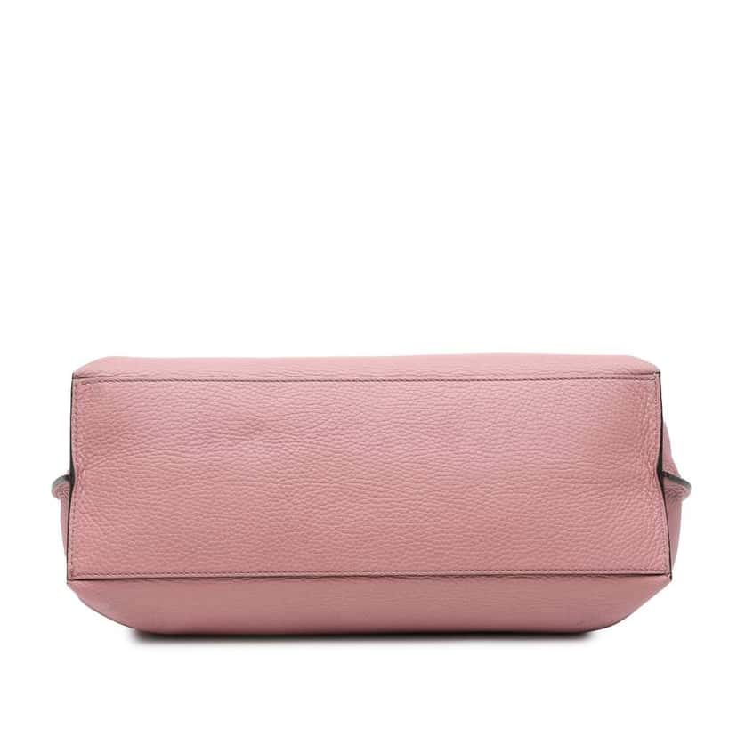 Gucci Medium Leather Bamboo Daily Satchel Pink Leather Good condition - Inside View