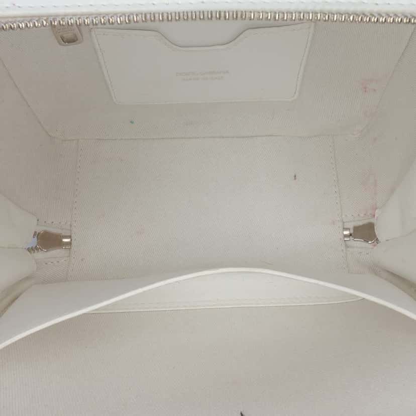Dolce & Gabbana Leather DG Logo Satchel White Leather Good condition - Model View