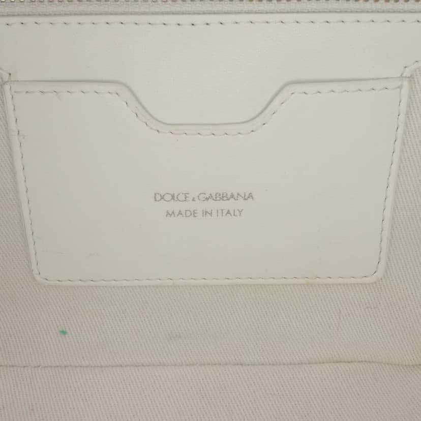 Dolce & Gabbana Leather DG Logo Satchel White Leather Good condition - Box View
