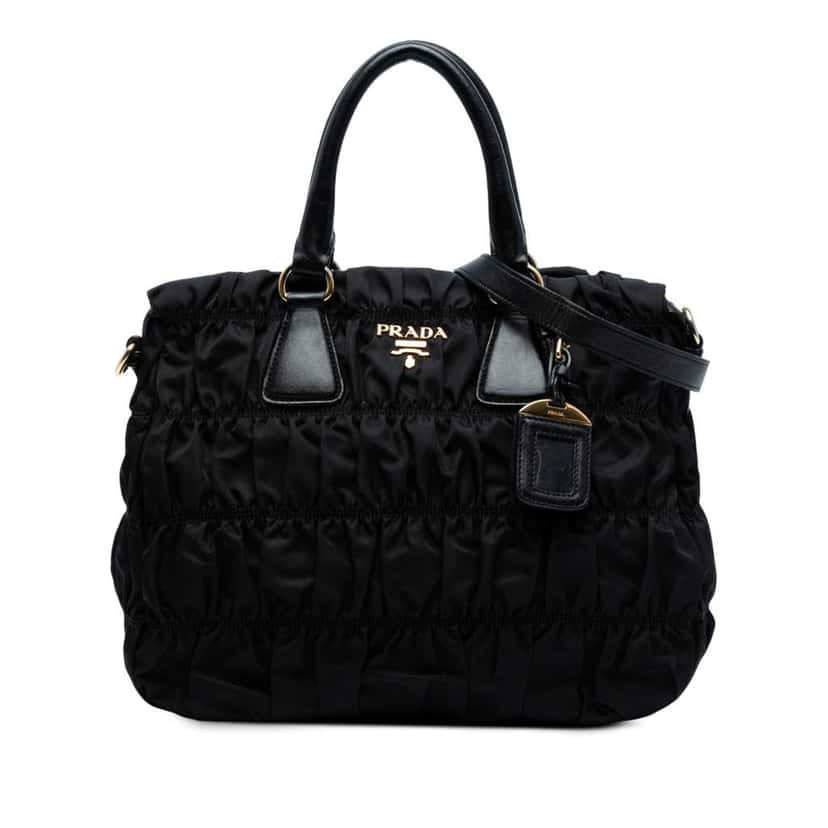 Prada Tessuto Gaufre Satchel Black Good condition - Front View