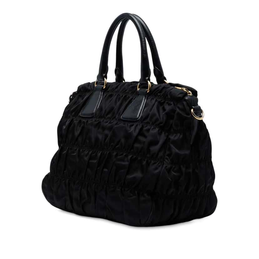 Prada Tessuto Gaufre Satchel Black Good condition - Back View