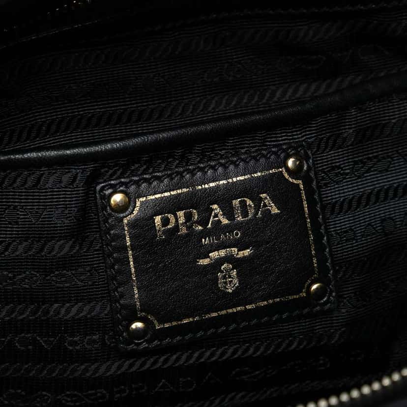 Prada Tessuto Gaufre Satchel Black Good condition - Box View