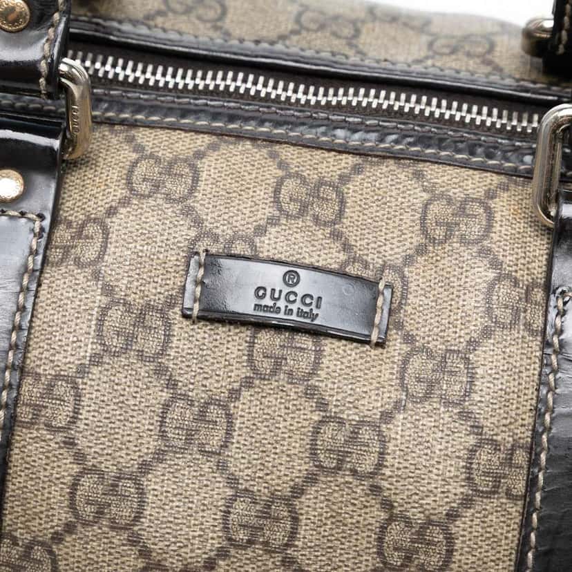 Gucci Medium GG Supreme Joy Boston Bag Brown Canvas Good condition - Box View