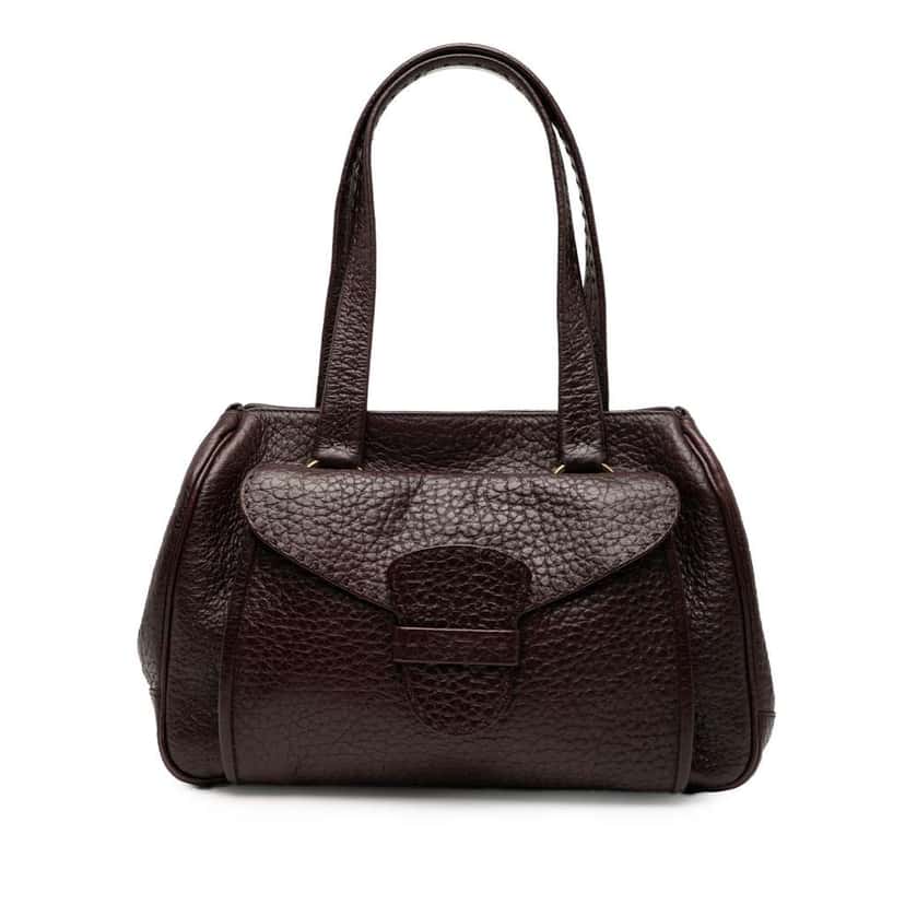 Prada Berlino Pocket Shoulder Bag Red Leather Good condition - Front View