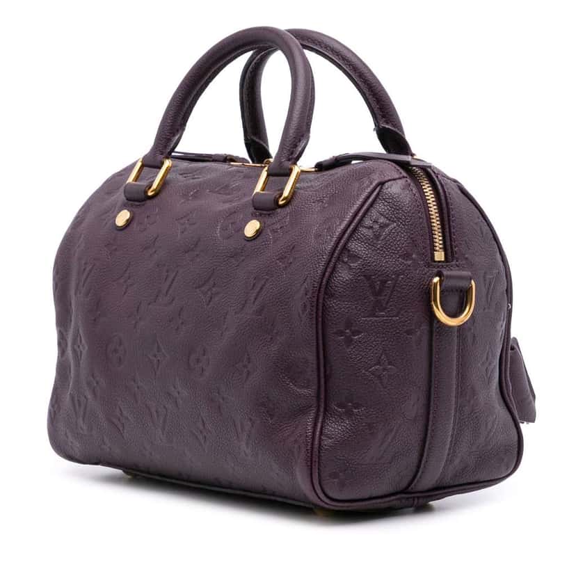 Louis Vuitton Monogram Empreinte Speedy Bandouliere 25 Purple Leather Good condition - Back View