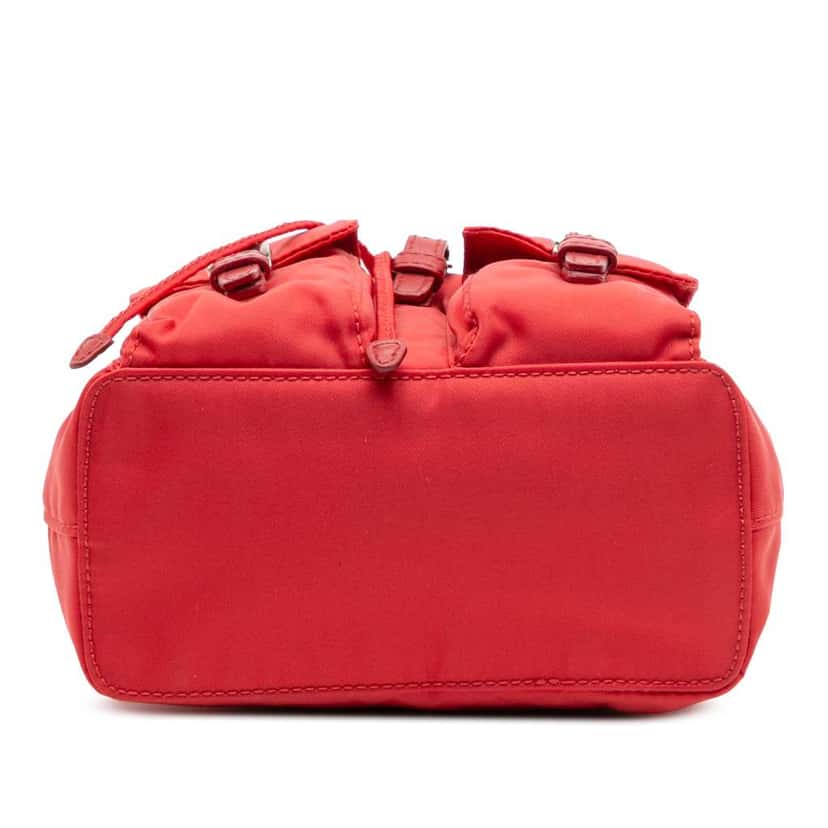 Prada Mini Tessuto Chain Backpack Red Good condition - Inside View
