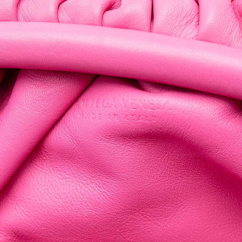 Bottega Veneta Lambskin The Mini Pouch Crossbody Pink Leather Good condition - Box View
