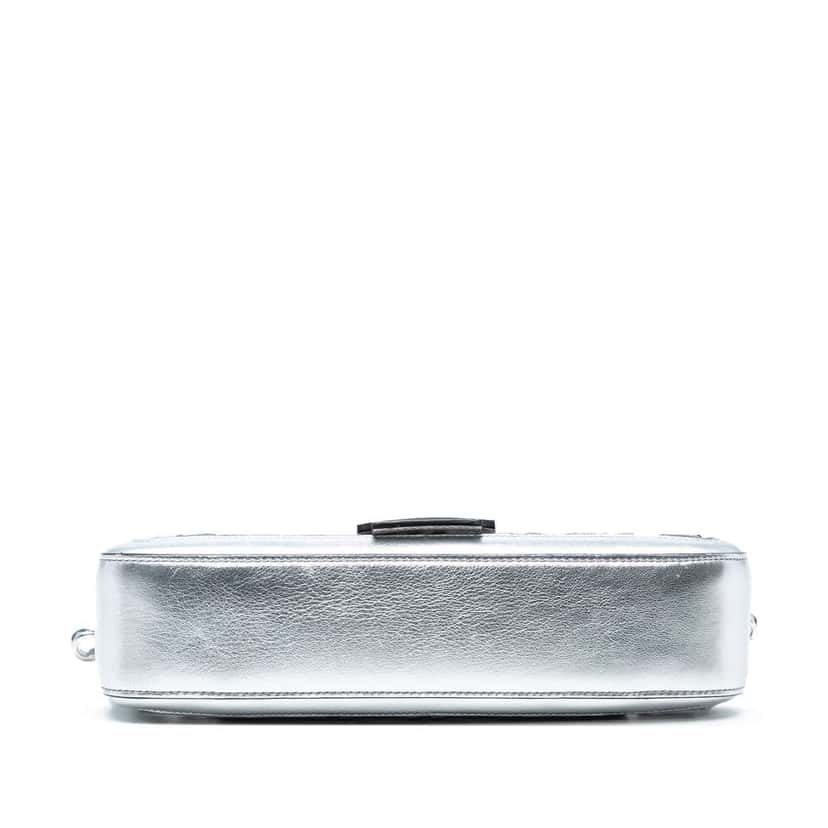 Fendi Nicki Minaj Medium Sequined PVC FF 1974 Baguette Satchel Silver Good condition - Inside View