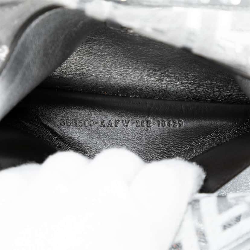 Fendi Nicki Minaj Medium Sequined PVC FF 1974 Baguette Satchel Silver Good condition - Box View