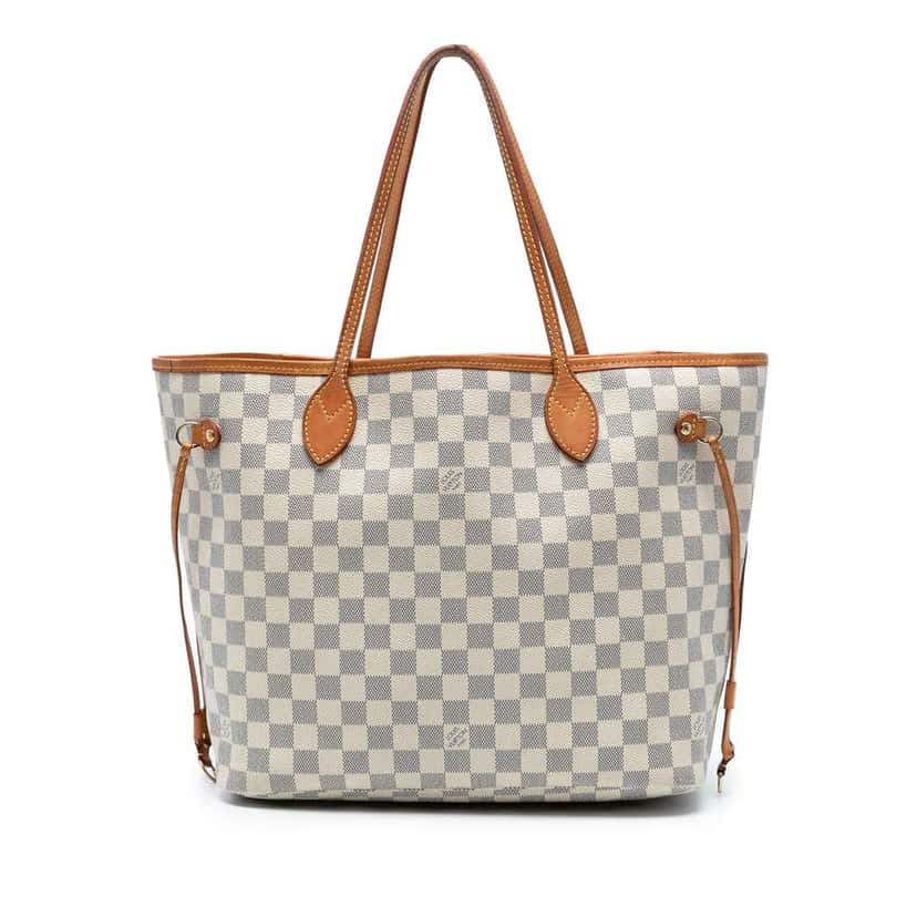 Louis Vuitton Damier Azur Neverfull MM White Good condition - Front View
