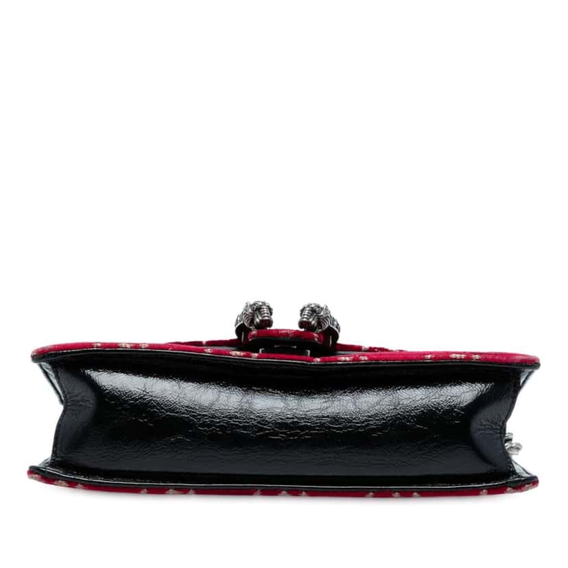 Gucci Medium GG Velvet Dionysus Crossbody Red Velvet Good condition - Inside View