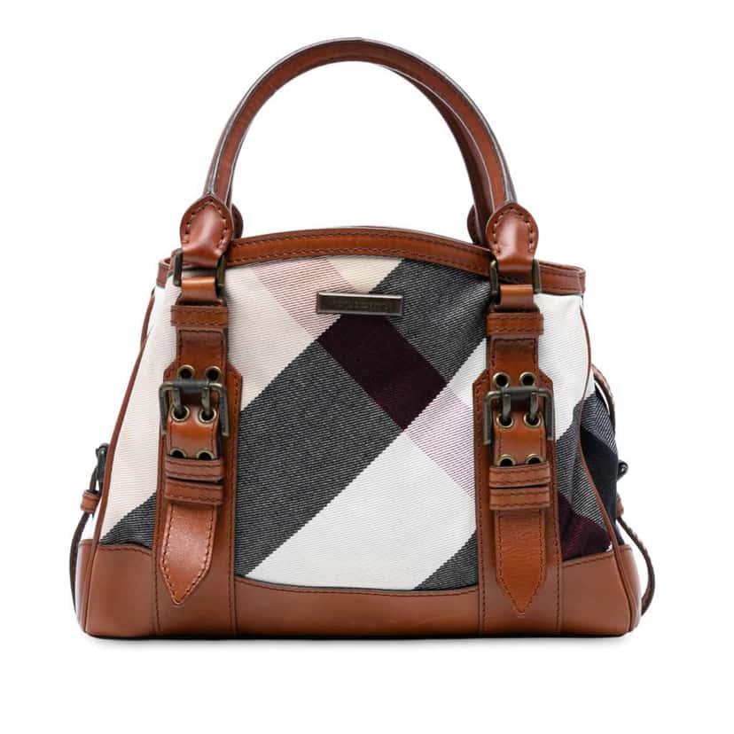 Burberry Mega Check Canvas Marston Tote Brown Canvas Good condition - Front View