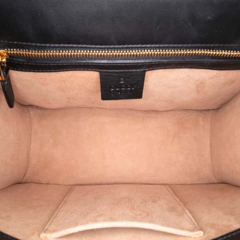 Gucci Small Canvas Brocade Sylvie Satchel Gold Canvas Good condition - Model View