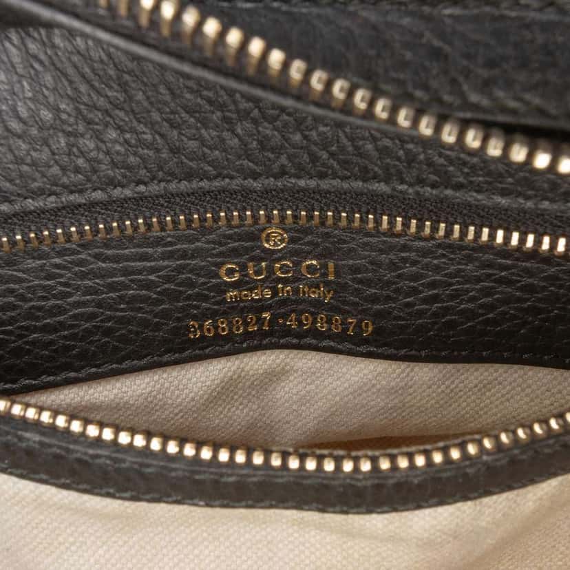 Gucci Mini Leather Swing Satchel Black Leather Good condition - Box View
