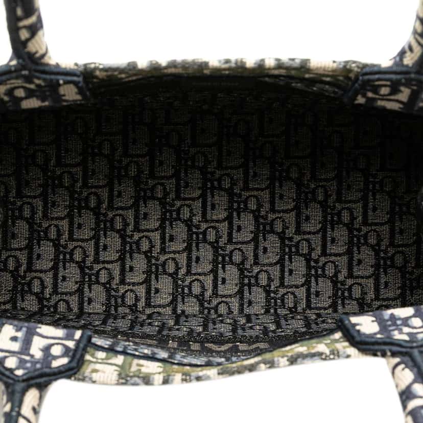 Dior Medium Oblique Canvas Book Tote Blue Canvas Good condition - Model View