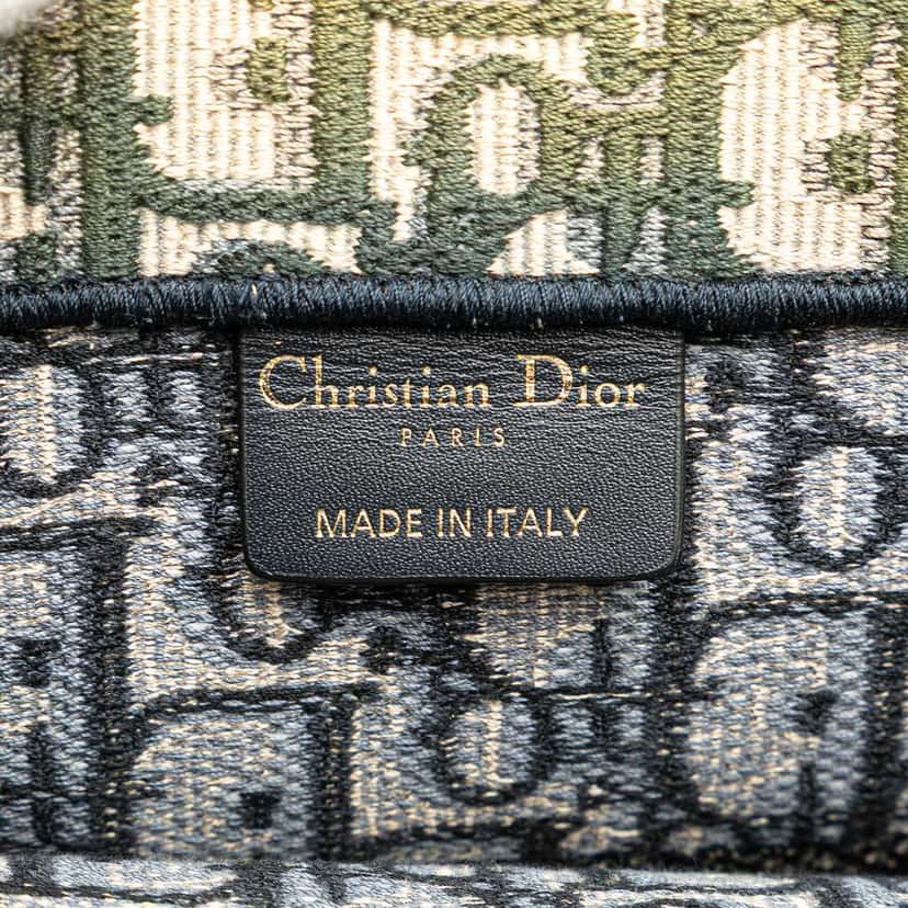 Dior Medium Oblique Canvas Book Tote Blue Canvas Good condition - Box View