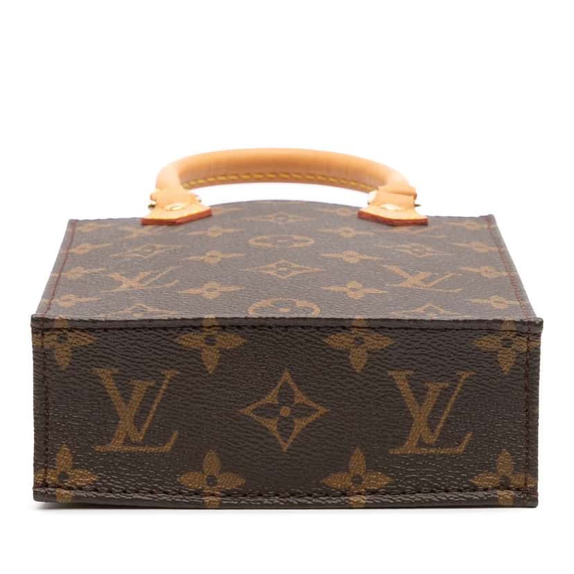 Louis Vuitton Monogram Petit Sac Plat Brown Canvas Good condition - Inside View