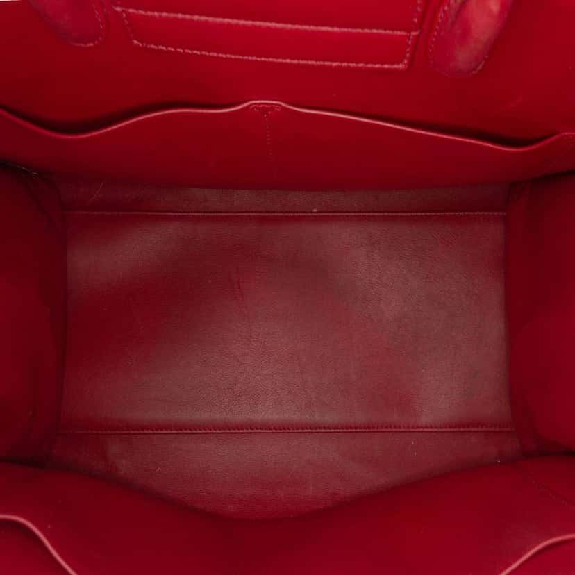 Dior Large Grained Calfskin Diorever Satchel Red Leather Good condition - Model View