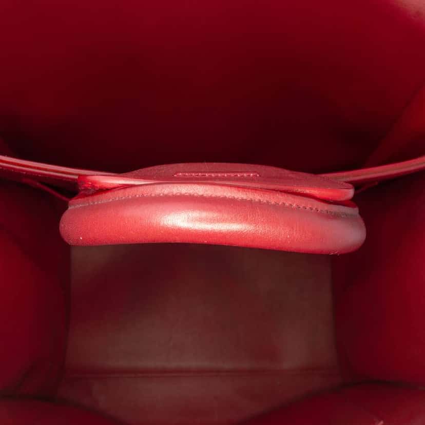 Dior Large Grained Calfskin Diorever Satchel Red Leather Good condition - Box View