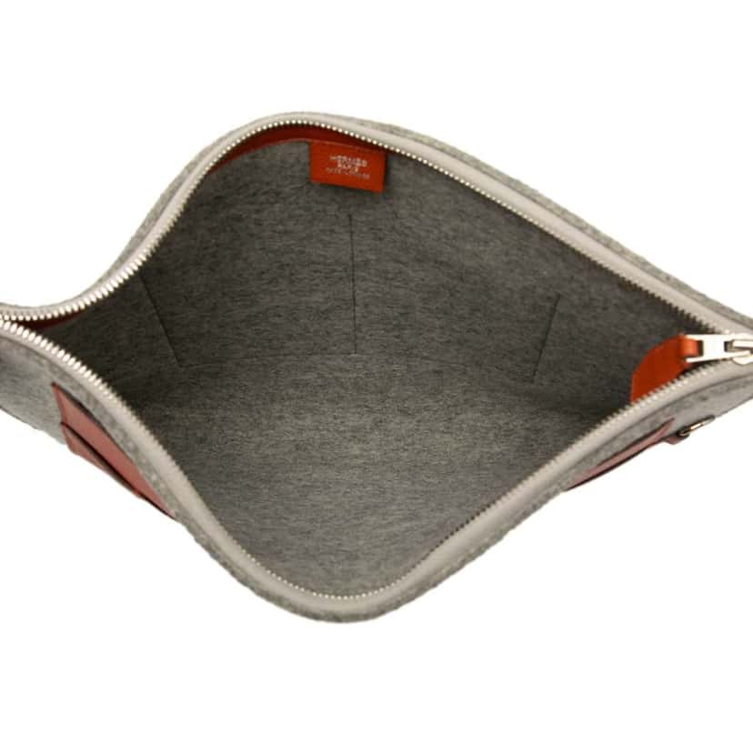 Hermès Epsom and Felt Toodoo 37 Orange Leather Good condition - Model View