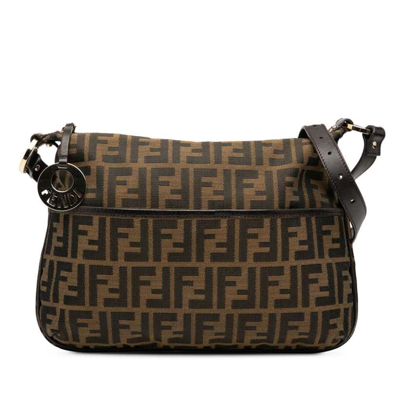 Fendi Zucca Canvas Chef Crossbody Brown Canvas Good condition - Front View