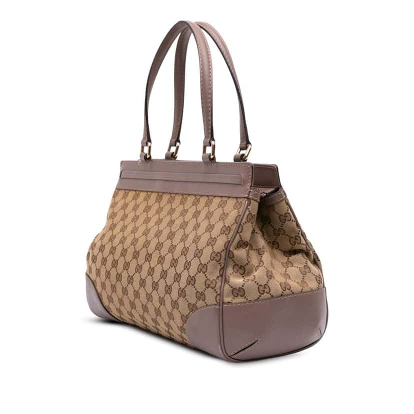 Gucci GG Canvas Mayfair Tote Brown Canvas Good condition - Back View