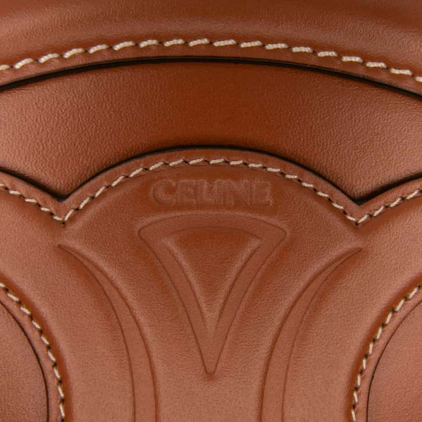 Celine Small Calfskin Cuir Triomphe Oval Crossbody Brown Leather Good condition - Box View