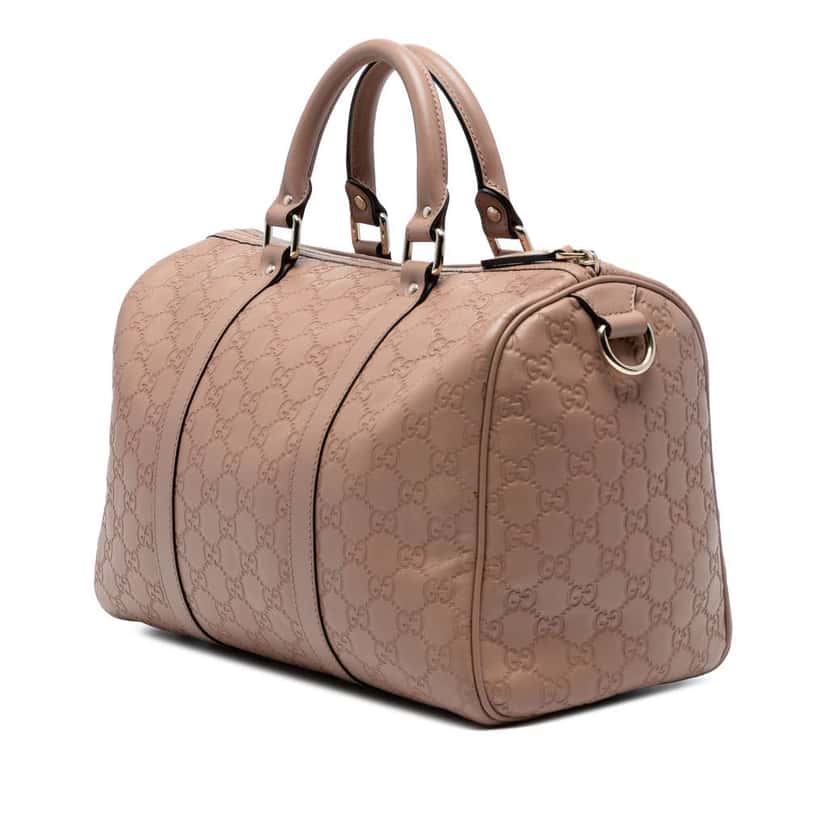 Gucci Medium Guccissima Joy Boston Bag Pink Leather Good condition - Back View