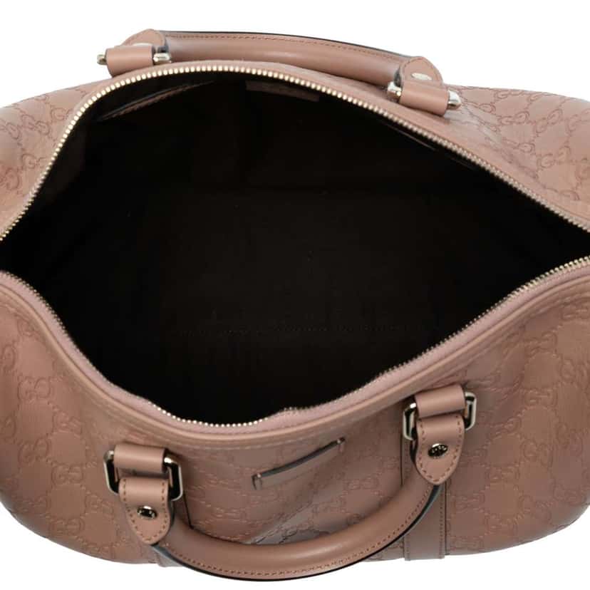 Gucci Medium Guccissima Joy Boston Bag Pink Leather Good condition - Model View