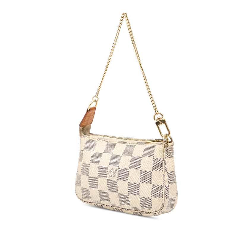 Louis Vuitton Damier Azur Mini Pochette Accessoires White Good condition - Back View