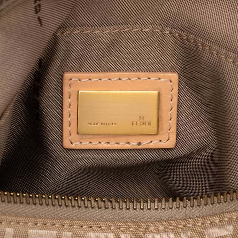 Fendi Zucchino Canvas Pochette Brown Canvas Good condition - Box View