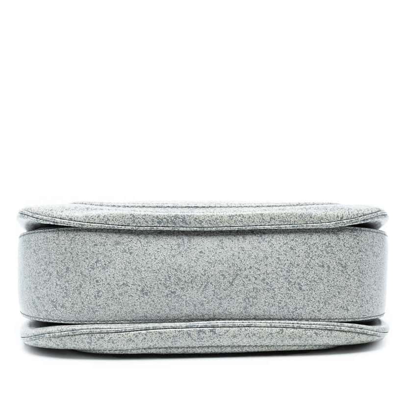 Gucci Large Speckled Leather New Bamboo Top Handle Bag Grey Leather Good condition - Inside View