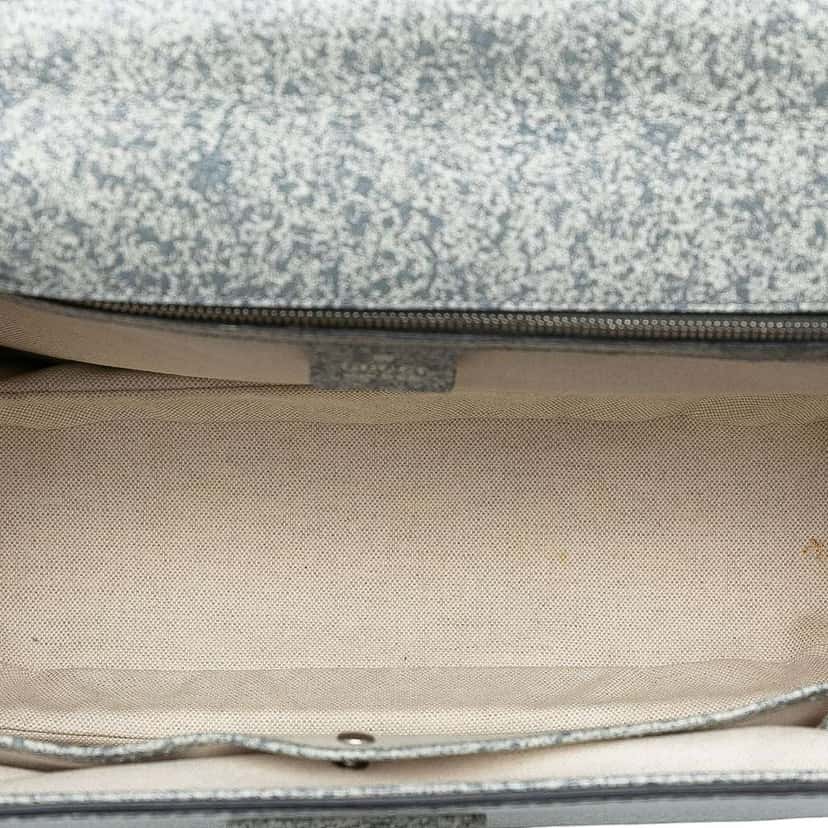 Gucci Large Speckled Leather New Bamboo Top Handle Bag Grey Leather Good condition - Model View