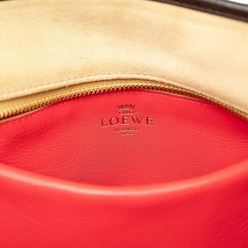 Loewe Tricolor Suede Amazona 36 Brown Leather Good condition - Box View
