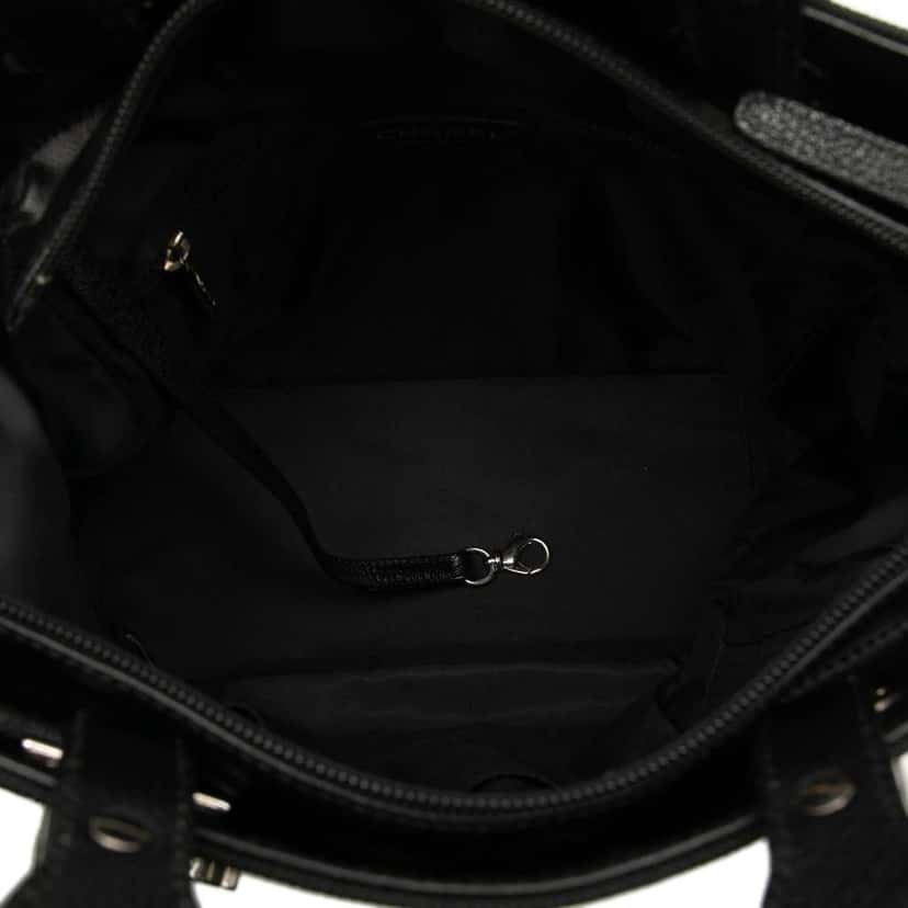Chanel Small Quilted Coated Canvas Paris Biarritz Tote Black Canvas Good condition - Model View