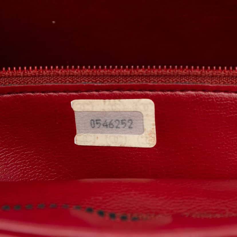 Chanel CC Quilted Lambskin Chain Tote Red Leather Good condition - Box View