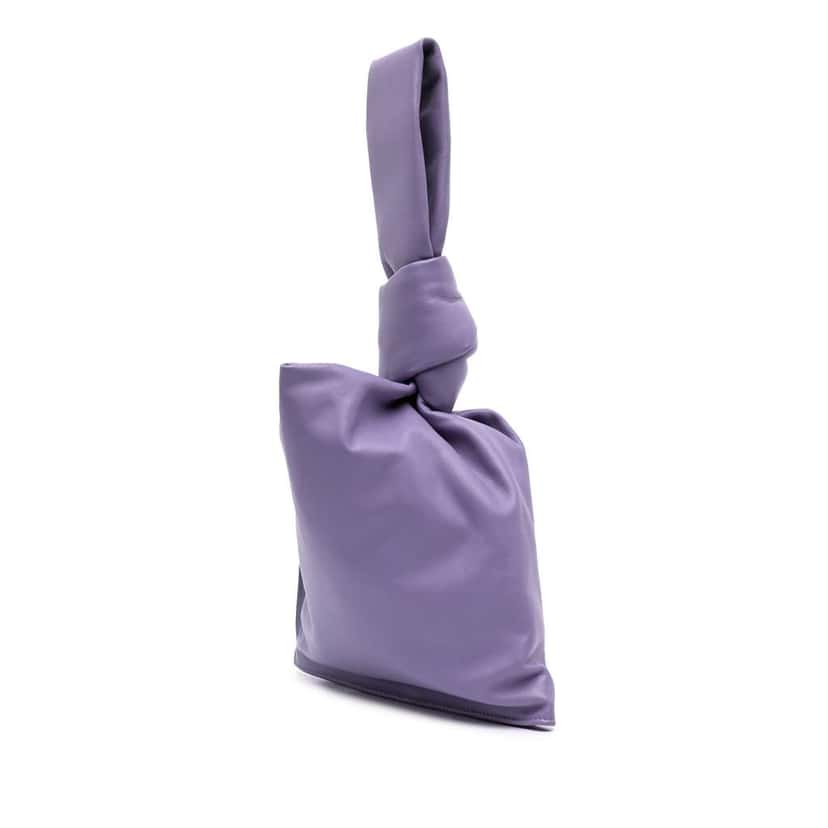 Bottega Veneta Mini Calfskin BV Twist Bag Purple Leather Very good condition - Back View