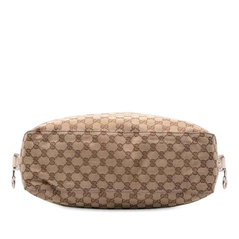 Gucci Large GG Canvas Icon Bit Satchel Brown Canvas Good condition - Inside View