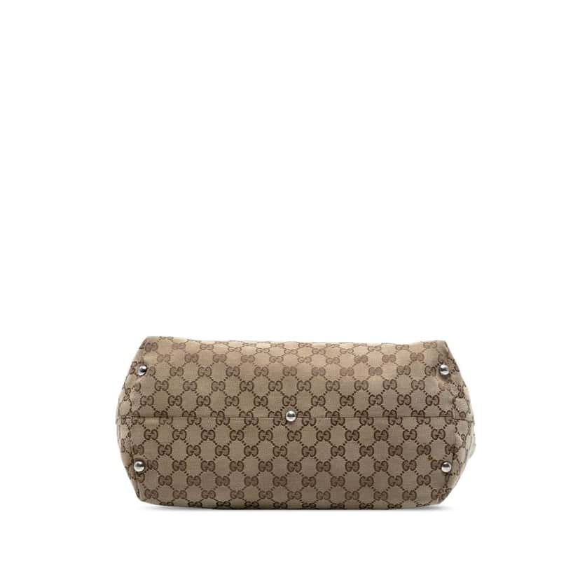 Gucci GG Canvas Icon Bit Tote Brown Canvas Fair condition - Inside View