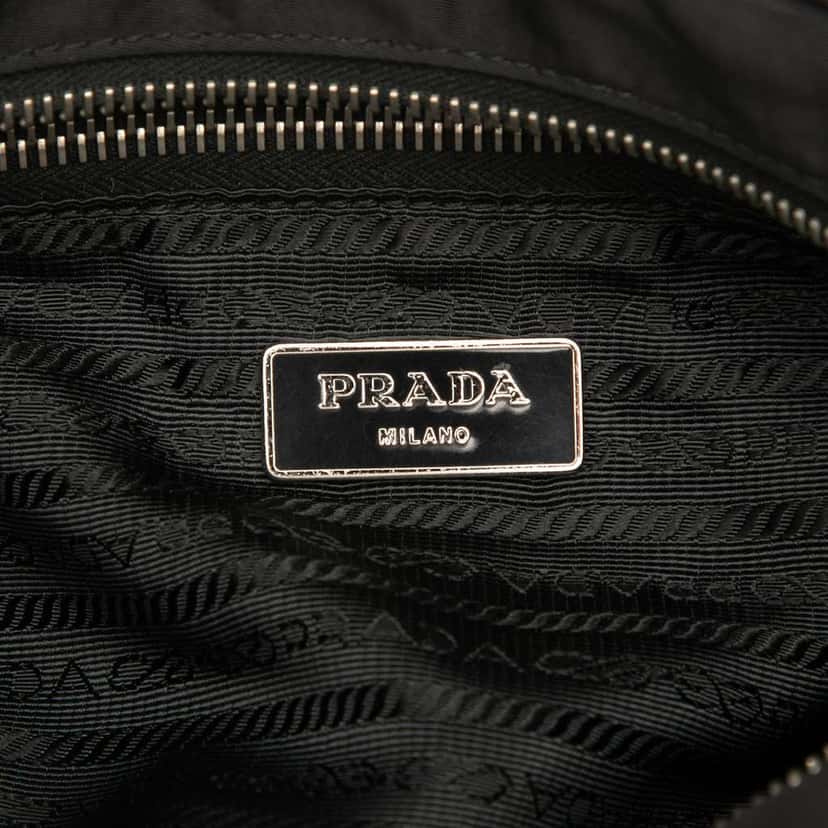 Prada Tessuto Zip Top Crossbody Black Good condition - Box View