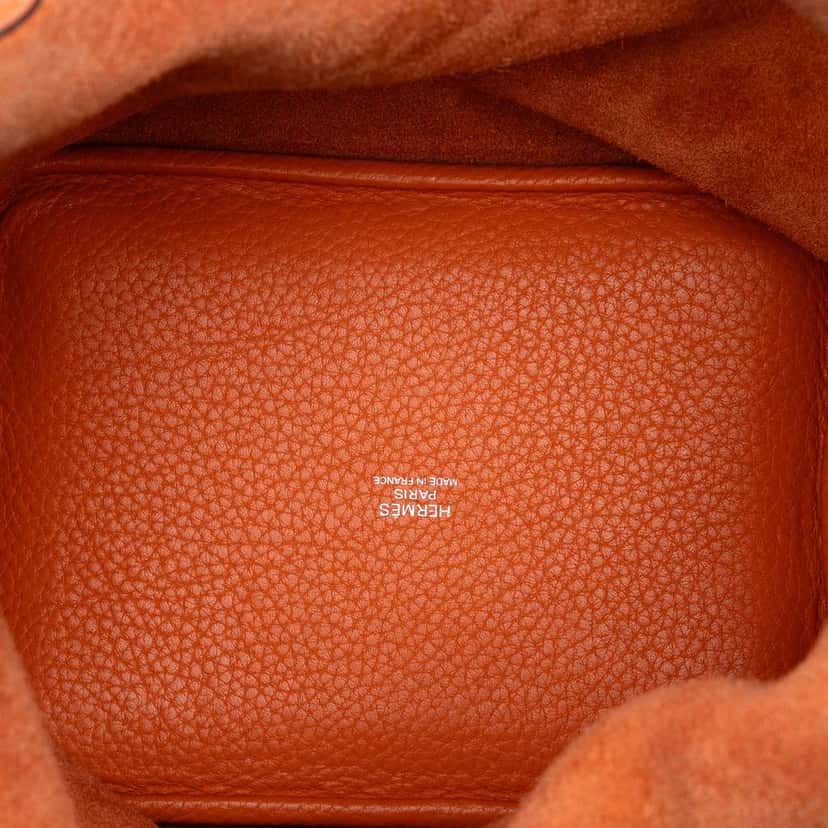 Hermès Clemence Picotin Lock 18 Orange Leather Good condition - Model View