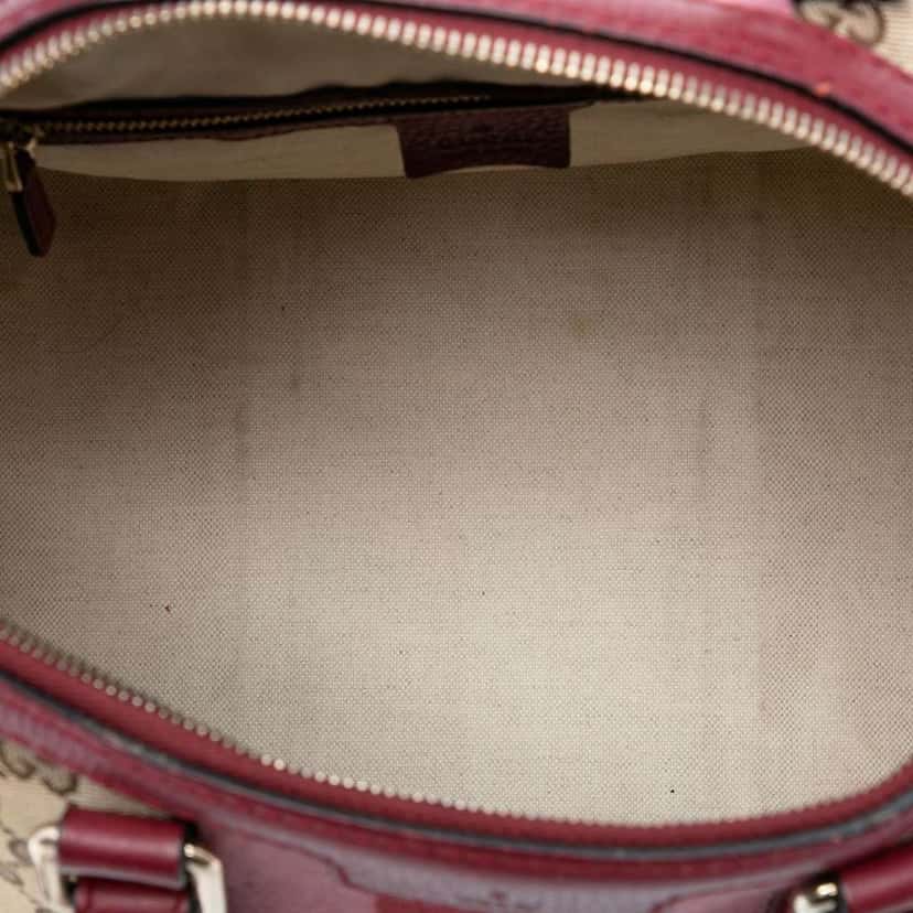 Gucci Medium GG Canvas Web Joy Boston Bag Brown Canvas Good condition - Model View