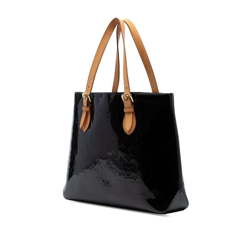 Louis Vuitton Monogram Vernis Brentwood Purple Leather Good condition - Back View