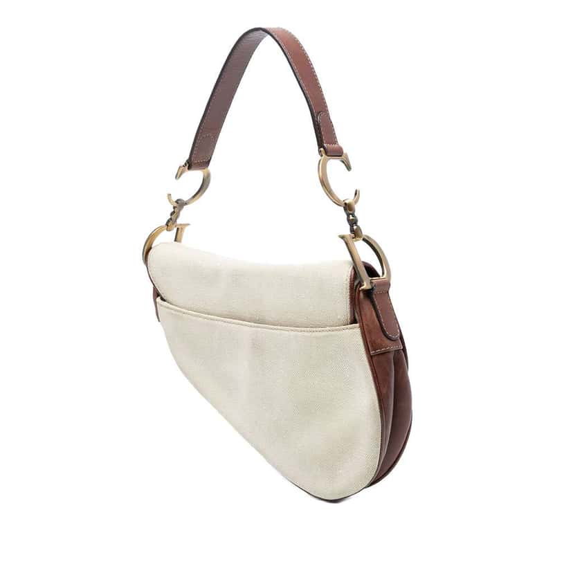 Dior Canvas Saddle Bag Brown Canvas Good condition - Back View