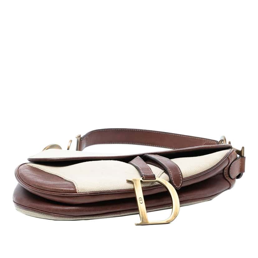 Dior Canvas Saddle Bag Brown Canvas Good condition - Inside View