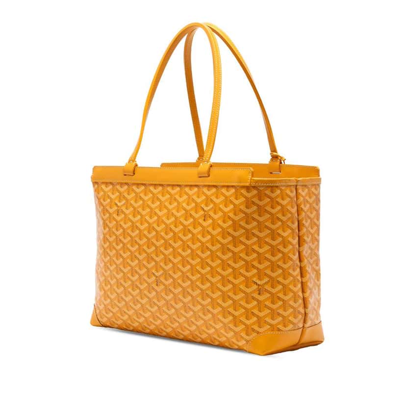 Goyard Goyardine Bellechasse PM Yellow Canvas Good condition - Back View