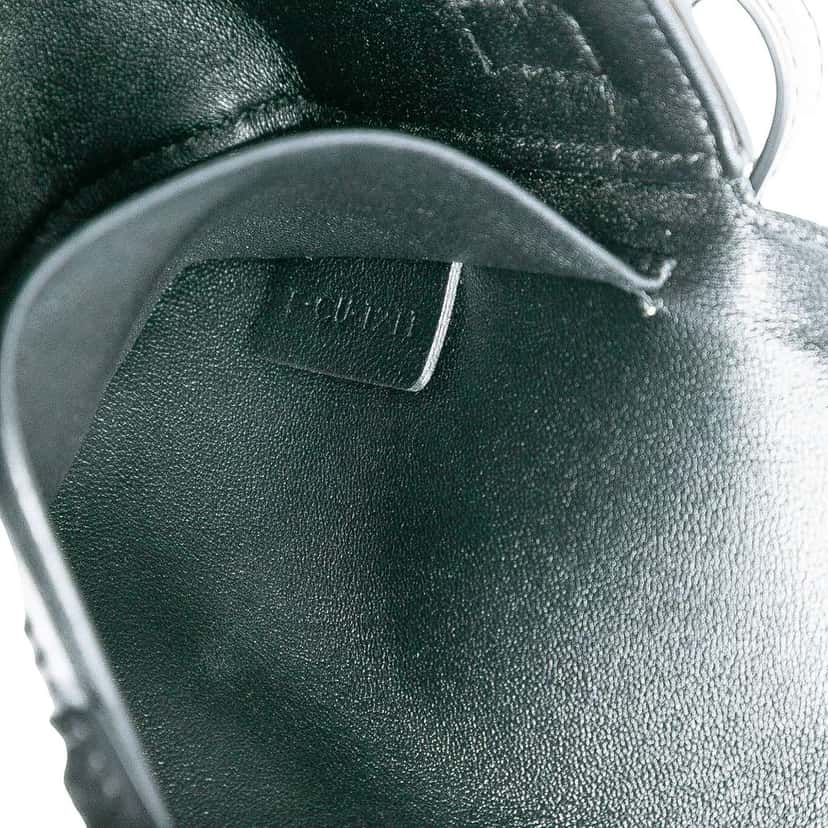 Celine Shiny Calfskin Triomphe Claude Shoulder Bag Black Leather Good condition - Box View