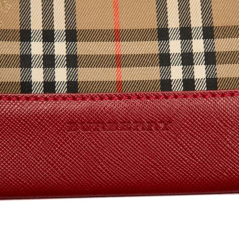 Burberry Haymarket Check Canvas Shoulder Bag Brown Canvas Good condition - Box View